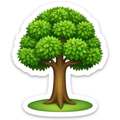árbol frondoso celebrando el Día del Árbol sticker