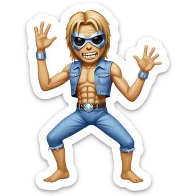iron maiden eddie glamour sparkle dance sticker