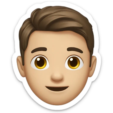 Brunete boy glitching sticker