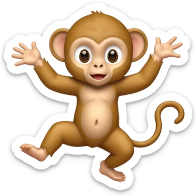 Baby monkey dancing  sticker