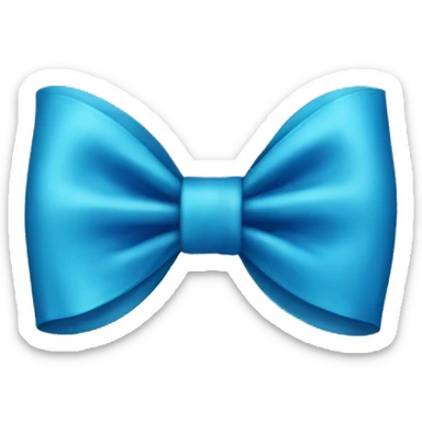 Blue bow sticker
