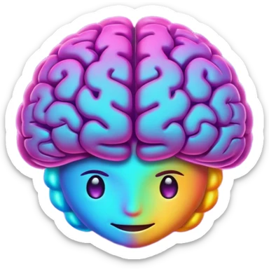Stream galaxy brain emoji sticker