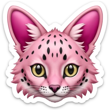 Pink Magenta Pastel-Rose Serval sticker