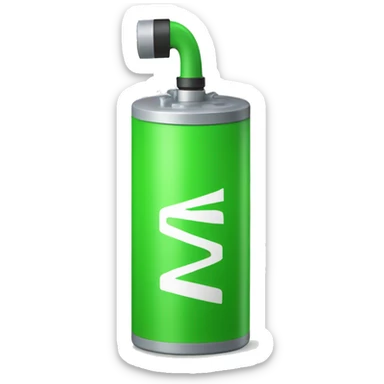 create green battery recharge emoji with the word "RE.MO" sticker