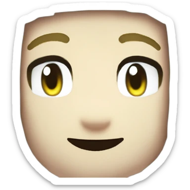 Pixelmon Minecraft Head Skin Anime Big Eyes Smile sticker