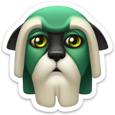 Sphinx black wich green eyes  sticker