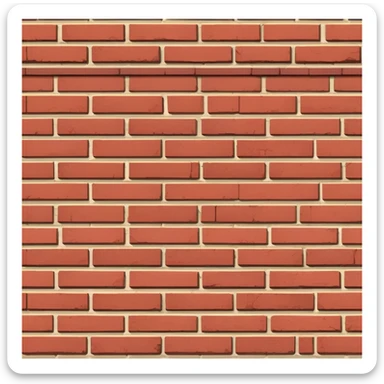 brick wall with red bricks sticker