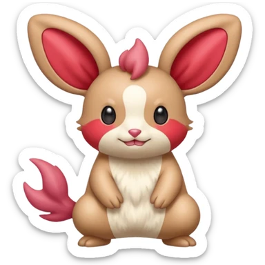 Teddiursa-Minccino-Plusle-fusion  sticker