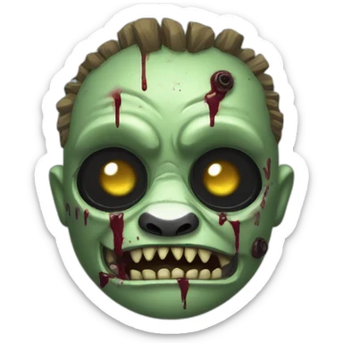 panda zombie army sticker