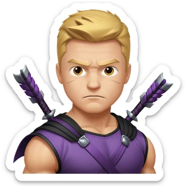 hawkeye marvel superhero headshot sticker