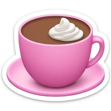 pink cup hot chocolate sticker