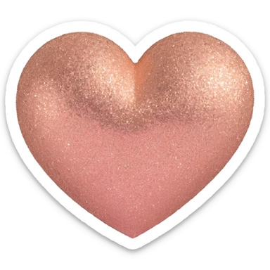 heart with rose gold glitter sticker