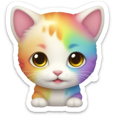little baby rainbow cat cute sticker