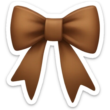 Brown bow sticker