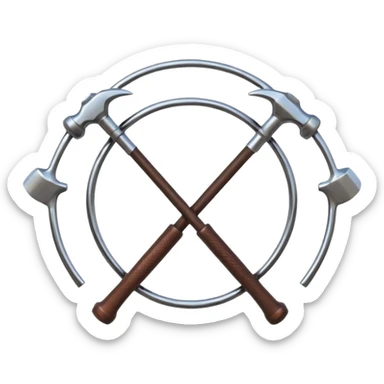 Staff logo marteau équipe sticker