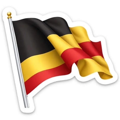 Belgian flag with black, yellow, and red vertical stripes sticker