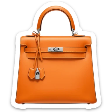 hermes kelly pastel orange color bag sticker