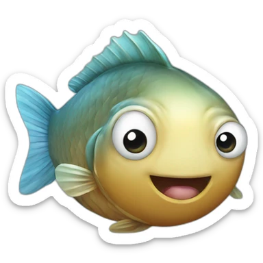 Fish and Hazelnut sticker