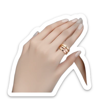 Cartier Trinity ring gold rose gold white gold sticker