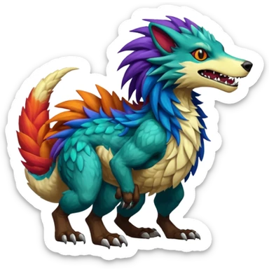 Vernid-Sergal-Grem2-Wickerbeast-Bagbean-animal-fusion-hybrid-creature sticker