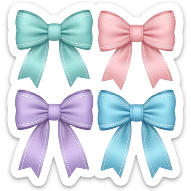 Pastel laces and bows sticker