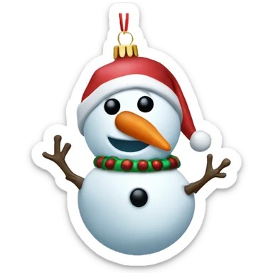 Christmas ornament with olaf sticker