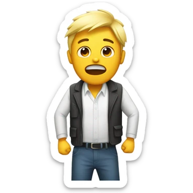 Mild panic emoji  sticker