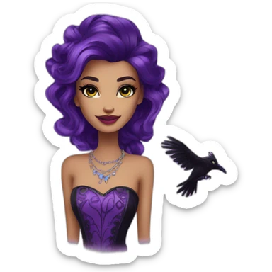 Raven Queen from ever after high sticker