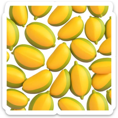 whole jackfruit, yellowish green, diagonal orientation, slightly elliptical shape, very clear jackfruit skin texture sticker