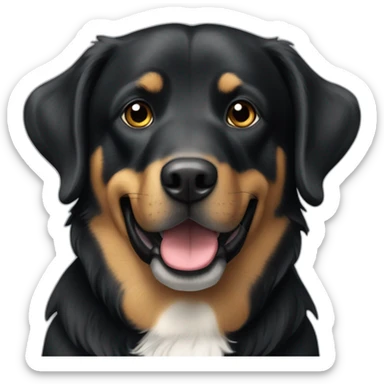 happy-bavarianmountainhound-mixed-full-black-labrador sticker