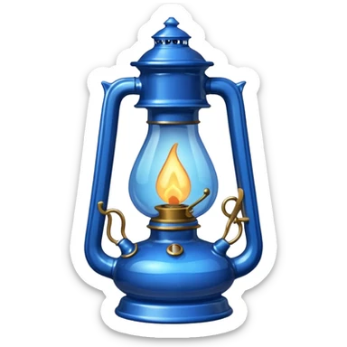 Oil lamp blue sticker