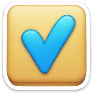 Blue checkmark sticker