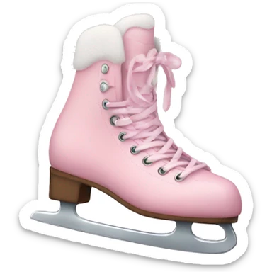 pastel pink ice skates sticker