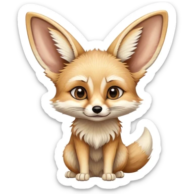confused fennec sticker