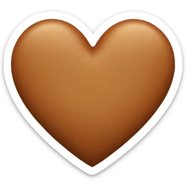 Brown heart sticker