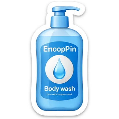 bage body wash bottle sticker