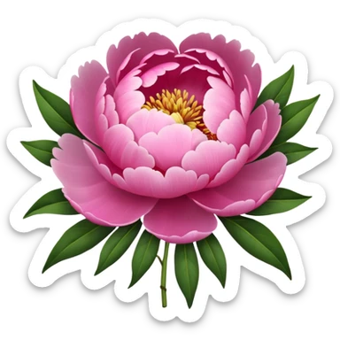 Create a peony flower buket emoji sticker