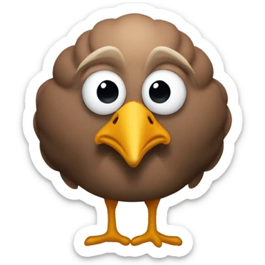 A turkey that kind of resembles Donald Trump sticker