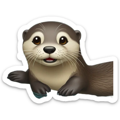 loutre qui s'appelle sanssans sticker