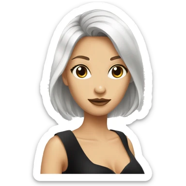 black dress pokerface sticker