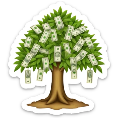 Money trees sticker