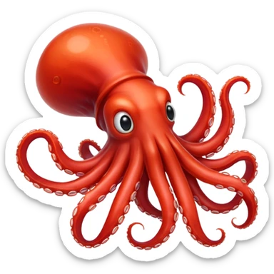 red squid like the 3rd one below sticker
