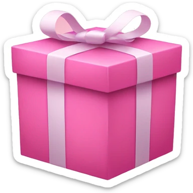 Pink gift box sticker