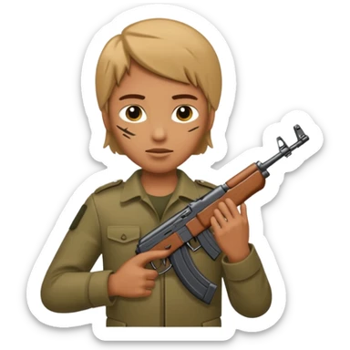 AK47 in heand sticker