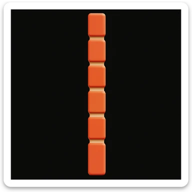 Make the brick wall appear very narrow, as if viewed directly from the side in profile. Keep the 3D emoji style. sticker