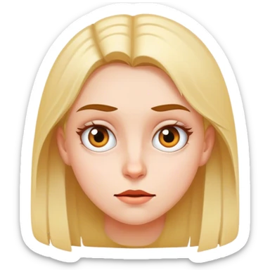 realistic portrait of a girl less crazy eyes sticker