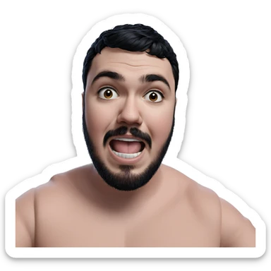 black haired boy meme sticker