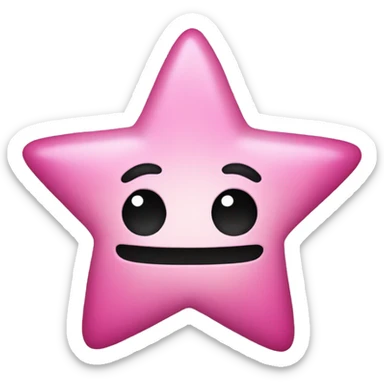 pink star no face sticker