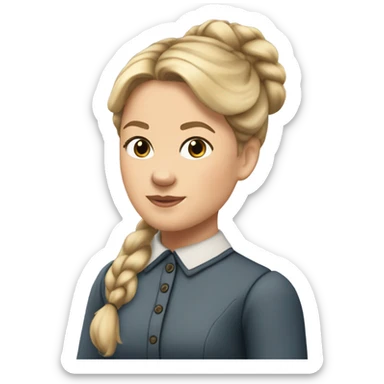 Caroline ingalls blonde hair in bun sticker