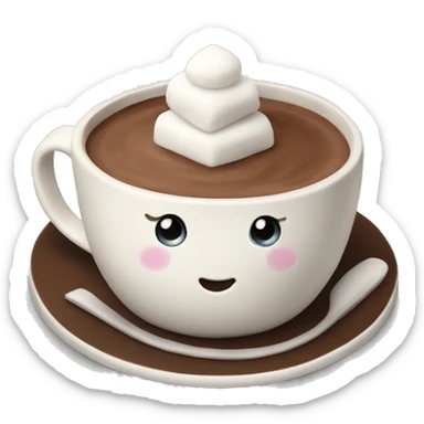 Hot Chocolate with Marshmallow  sticker